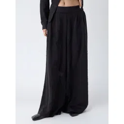 LOV by Westside Black Floral Design High-Rise Trousers-picture-18