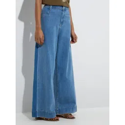 LOV by Westside Blue Wide-Leg High-Rise Jeans-picture-24