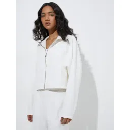 LOV by Westside White Solid Jacket-picture-20