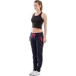 lovable Women Girls Cotton Solid Track Pant in Blue Color- NEO Classic Track-N.Blue-picture-37