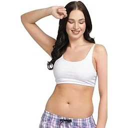 lovable Women's Cotton Lycra Non-Padded Wire Free Full Coverage Criss-Cross Back Sports Cami Bra-Vitality CAMI-picture-15