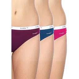 lovable Women's Solid Super Combed Cotton Mid Waist Hipster Panties - Regular Fit Full Coverage - Actual Colors May Vary (Assorted Pack 3) - CTN Dailies Bikini-picture-36