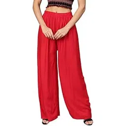 Lovclick Fashion Womens Regular Fit Rayon Elastic Waist Plain Palazzo-picture-18