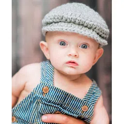 Love Crochet Art Solid Crochet Golf Cap - Light Grey-picture-21