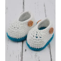 Love Crochet Art Solid Double Layer Booties - White2-picture-40
