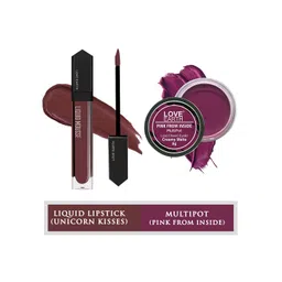 LOVE EARTH 2-Pcs Mousse Lipstick & Creme Matte Multipot-Unicorn Kisses-Pink From Inside-picture-26