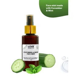 LOVE EARTH Cucumber & Mint Face Mist Toner with Glycerin 100 ml-picture-31