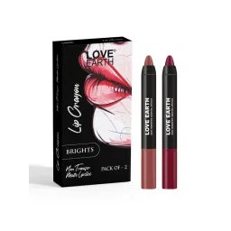 Love Earth Lip Crayon Non-Transfer Lipstick Pack of 2-picture-34