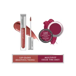 LOVE EARTH Set Of 2 Creamy Matte Lip Cheek Tint Multipot 8g + Gloss It Up Lip Gloss 3ml-picture-22