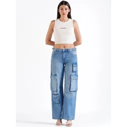 LOVEGEN Women Straight Fit Mid-Rise Highly Distressed Heavy Fade Jeans-picture-29