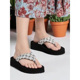 LOVEHUSH Women Printed Wedge Slip-On Heels-picture-6