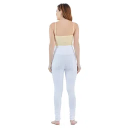 Lovely Mom's Solid Stretchable Pre & Post Maternity Leggings - White image 3