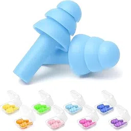 LOVHIDE Reusable 10 Pair Ear Plugs for Sleeping, Noise Cancelling Sound Blocking Earplugs Noise Reduction for Swimming Airplanes Musicians Concerts Silicone-picture-16