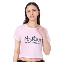 LOVO Women Typography Print Cotton Crop Top-picture-12