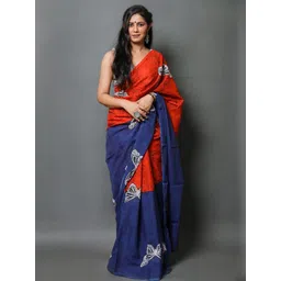 Lovwear Blue Pure Cotton Sarees-picture-28