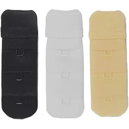 lozora Women's Bra Hook and Eye Extender 1x3 Combo 3 - White Black Skin Set of 3 (LZ-044)-picture-24