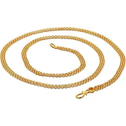 lucky jewellery Designer Fashion Jewelry Chain Gold Plated Chains for Men and Women (A3C-Golden Chain-PARENT)-picture-19
