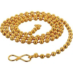 lucky jewellery Designer Gold Plated Matar Mala Long Chain Necklace for Men & Women (44-A3C-2721-G22)-picture-18