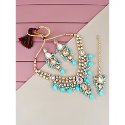 LUCKY JEWELLERY Gold-Plated Jewellery Set image 1