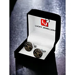 LUCKY JEWELLERY Silver Plated Formal Cuff Shirt Button, Blazer Cufflinks-picture-25
