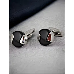 LUCKY JEWELLERY Silver Plated Formal Cufflink-picture-30