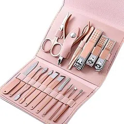 Lufora Living 16 In 1 Manicure Kit, Complete Nail Clippers & Cutters Set, Multi-Tool Nail Care Kit for Hands and Feet Grooming (Pack of 1 | Multicolor)-picture-49