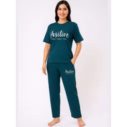 Lugo Women Blue Cotton Blend Solid Co-Ords-picture-42