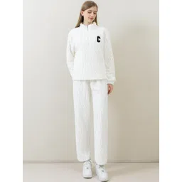 Lugo Women White Woolen Blend Solid Winter Trending Co-ordsSet-picture-41