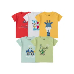 Luke & Lilly Boys Pack Of 5 Printed T-shirt-picture-22