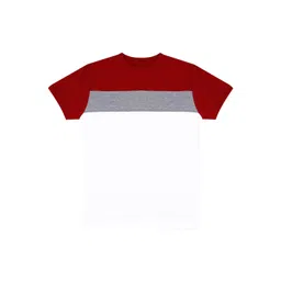 Luke & Lilly Boys White & Red Colourblocked Round Neck T-shirt-picture-21