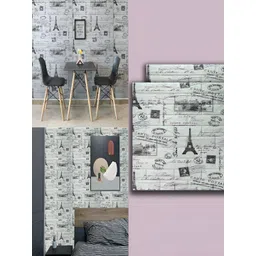 Lukzer 2-Pcs Grey & Black Printed Self-Adhesive Wall Panels-picture-15