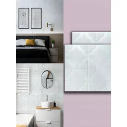 Lukzer 2-Pcs White & Pink Floral Self-Adhesive Wall Panels-picture-24