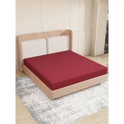Lukzer Maroon Terry Water Resistant Mattress Protector-picture-15