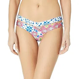 luli fama Women's Beautiful Mess Strapped Band Reversible Moderate Bikini Bottom-picture-36