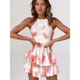 LULU & SKY Abstract Printed Halter-Neck Jumpsuit-picture-35