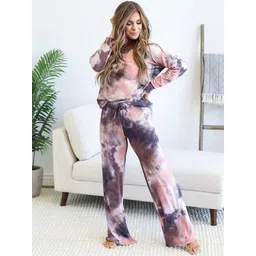 LULU & SKY Abstract Printed Round Neck Night suit-picture-18