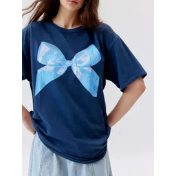 LULU & SKY Bow Printed Oversized Round Neck T-shirt-picture-28