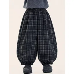 LULU & SKY Boys Checked Joggers-Fit Mid-Rise Trousers-picture-20