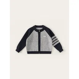 LULU & SKY Boys Colourblocked Acrylic Knitted Jacket-picture-31