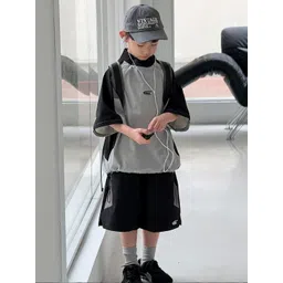 LULU & SKY Boys Colourblocked Round Neck T-shirt & Shorts image 5