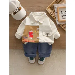 LULU & SKY Boys Colourblocked Shirt with Trousers-picture-28
