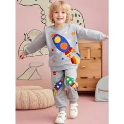 LULU & SKY Boys Graphic Printed Sweatshirt & Joggers Clothing Set-picture-28