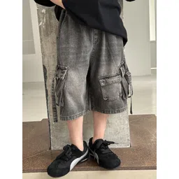 LULU & SKY Boys Loose Fit High-Rise Cargo Shorts-picture-20