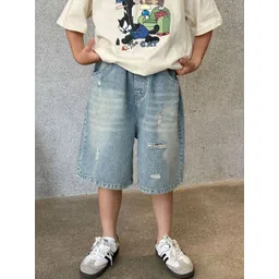 LULU & SKY Boys Loose Fit High-Rise Denim Shorts-picture-33