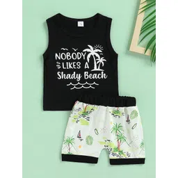 LULU & SKY Boys Printed Pure Cotton T-Shirt With Shorts-picture-31