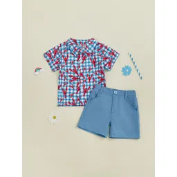 LULU & SKY Boys Printed Shirt with Shorts-picture-52