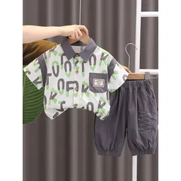 LULU & SKY Boys Printed Shirt with Trousers-picture-32