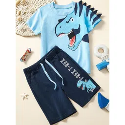 LULU & SKY Boys Printed T-shirt with Shorts-picture-37