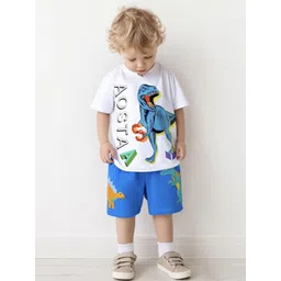 LULU & SKY Boys Printed T-shirt with Shorts-picture-38
