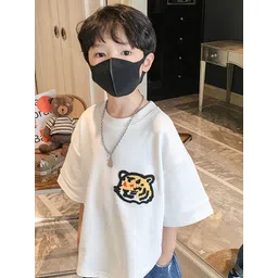 LULU & SKY Boys Printed V-Neck Extended Sleeves Organic Cotton Applique T-shirt-picture-34